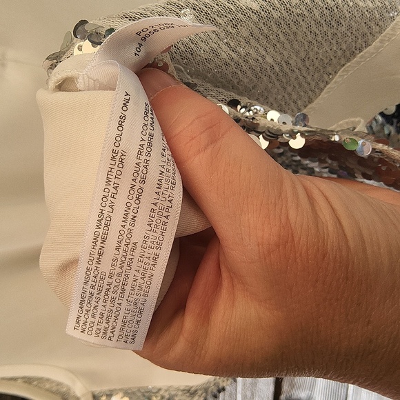 Eloquii Silver Sequin Sleeveless Top Size 18 - Picture 10 of 10